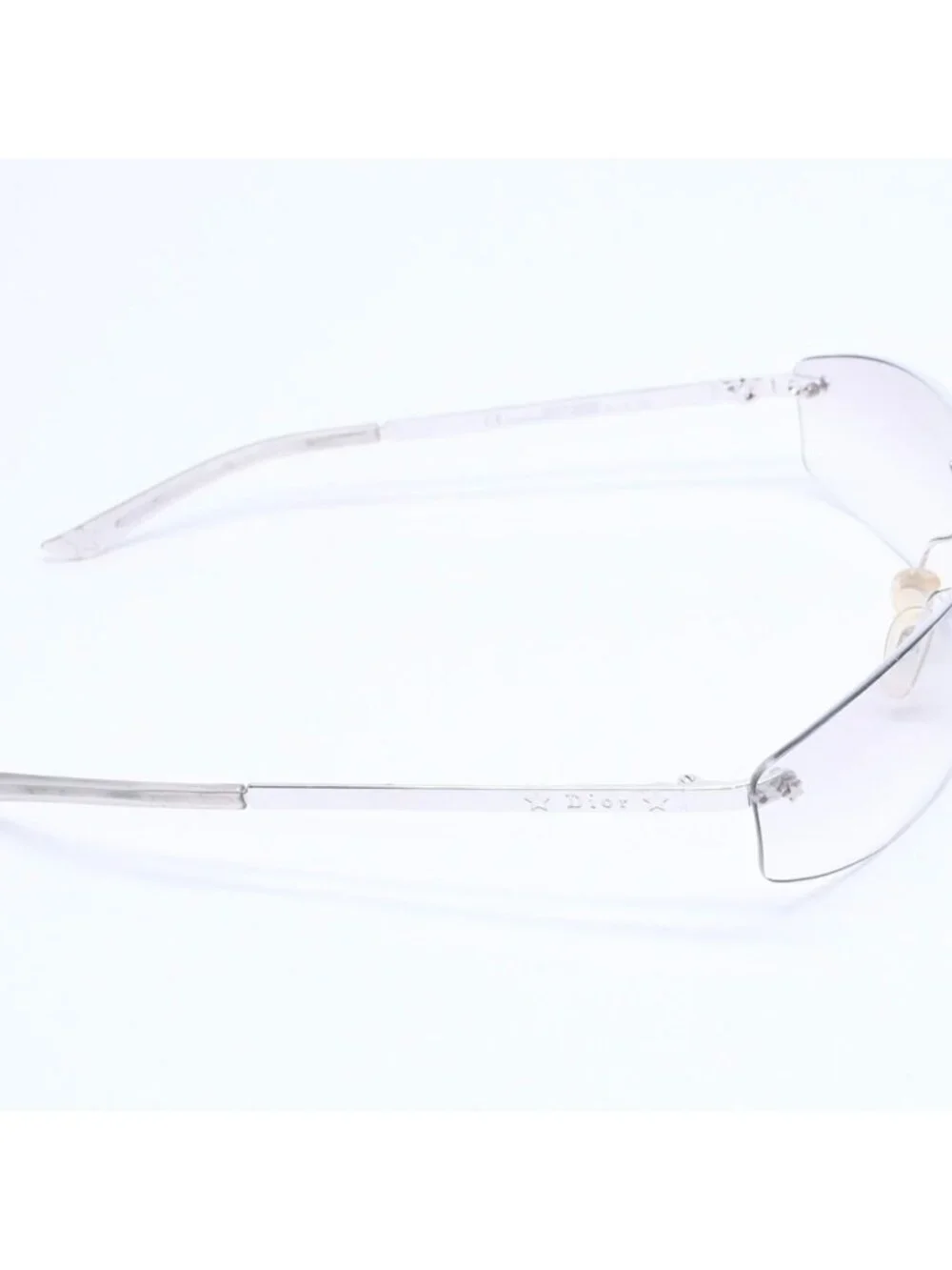 Dior Minipop Rimless Sunglasses Gray Silver Eyewear